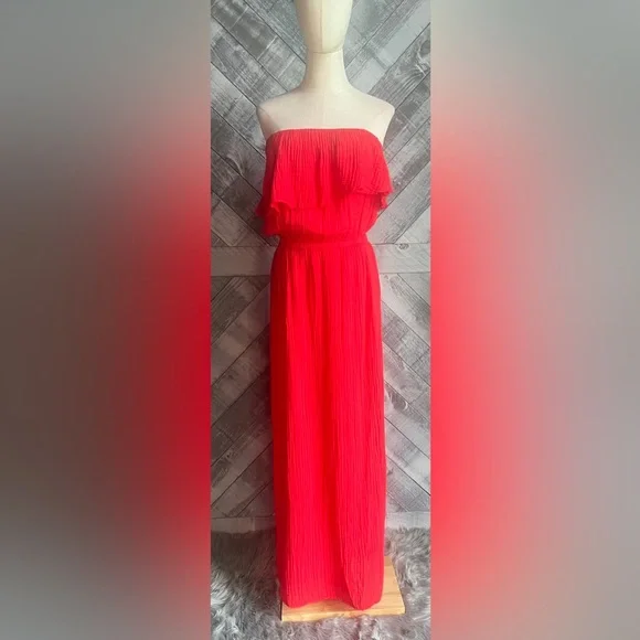 MICHAEL STARS NWOT TARA DOUBLE GAUZE STRAPLESS DRESS - Picture 8 of 13